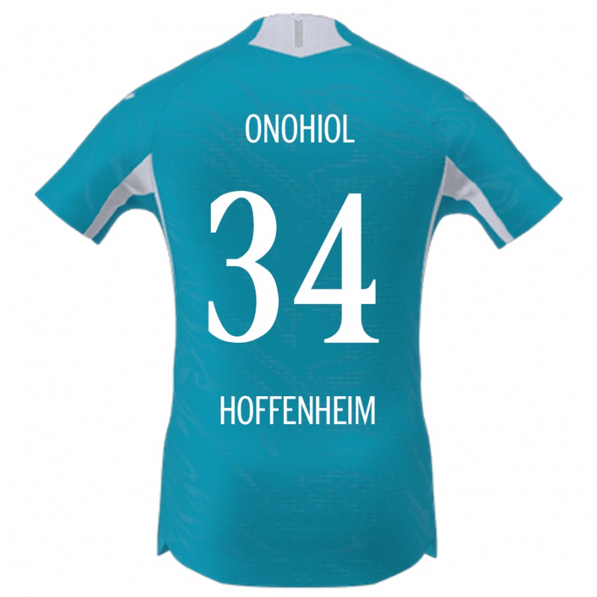 ילדים Yannick Onohiol #34 תכלת הרחק ג'רזי 2025/26 חולצה קצרה