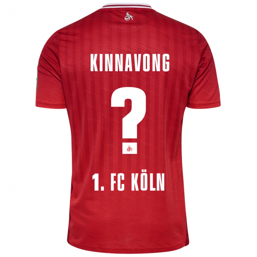 ילדים Jordan Kinnavong #0 אדום לבן הרחק ג'רזי 2025/26 חולצה קצרה