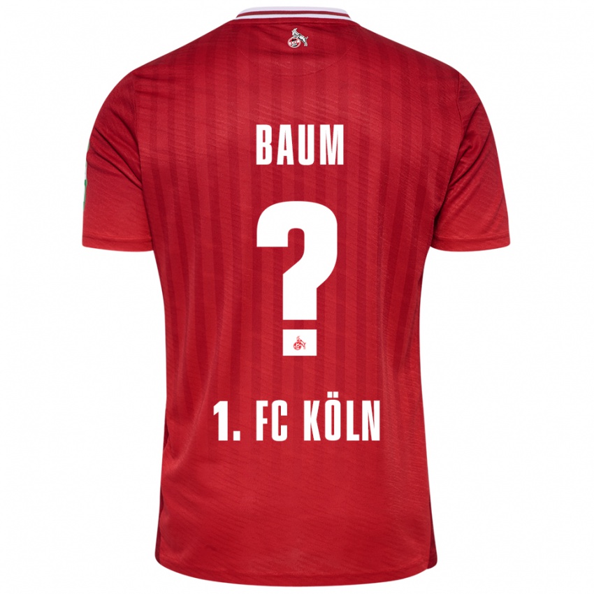 ילדים Julius Baum #0 אדום לבן הרחק ג'רזי 2025/26 חולצה קצרה