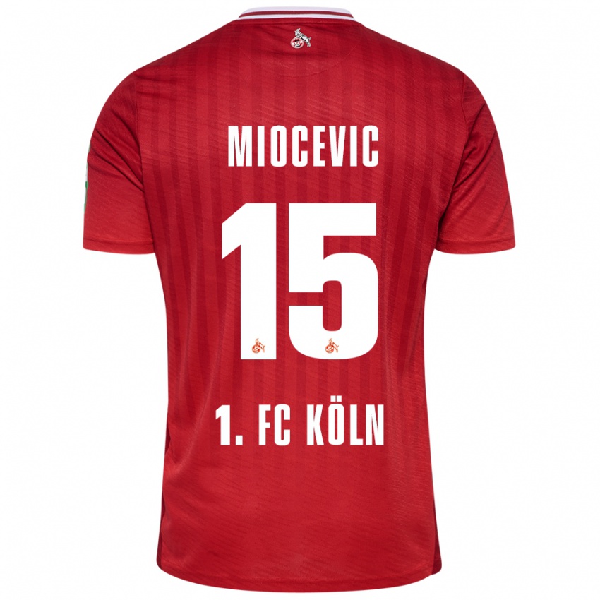 ילדים גבריאל מיוצ׳ביץ׳ #15 אדום לבן הרחק ג'רזי 2025/26 חולצה קצרה