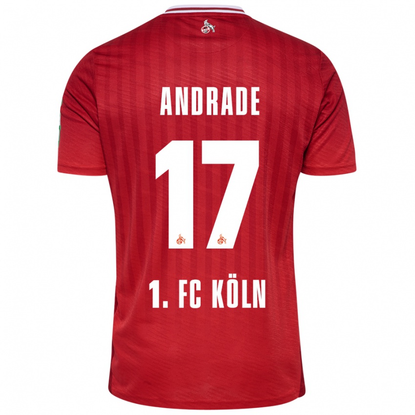 ילדים לידיה אנדרדה #17 אדום לבן הרחק ג'רזי 2025/26 חולצה קצרה