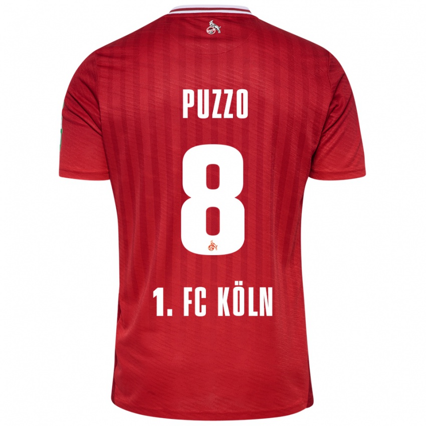 ילדים אלסנדרו פוצו #8 אדום לבן הרחק ג'רזי 2025/26 חולצה קצרה