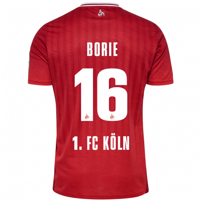 ילדים אטיין פיטר בורייה #16 אדום לבן הרחק ג'רזי 2025/26 חולצה קצרה