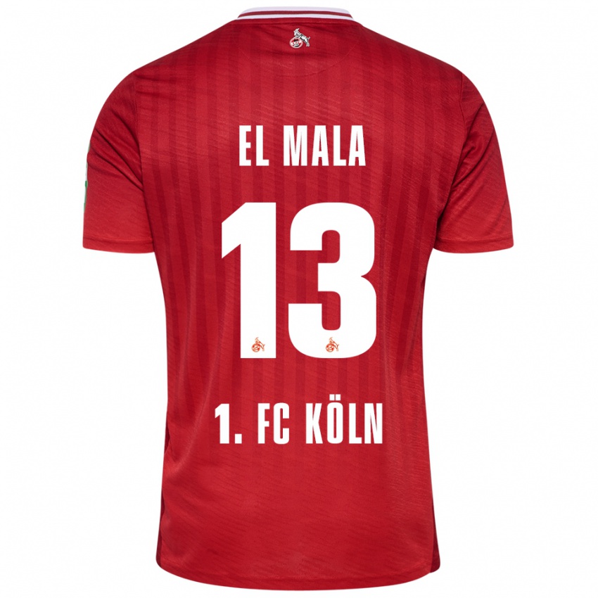 ילדים סעיד אל מאלה #13 אדום לבן הרחק ג'רזי 2025/26 חולצה קצרה