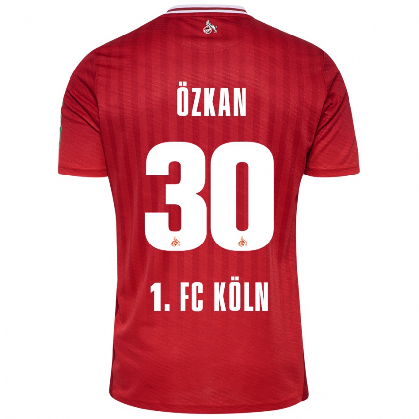 ילדים מיקאיל אוזקאן #30 אדום לבן הרחק ג'רזי 2025/26 חולצה קצרה