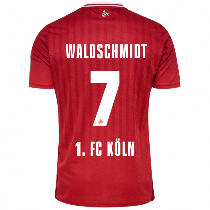 ילדים לוקה ואלדשמידט #7 אדום לבן הרחק ג'רזי 2025/26 חולצה קצרה