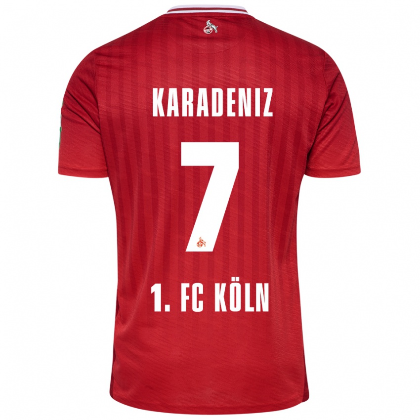 ילדים Thierry Karadeniz #7 אדום לבן הרחק ג'רזי 2025/26 חולצה קצרה