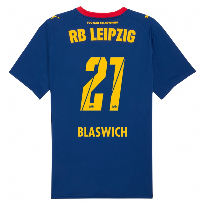 ילדים ג׳אניס בלאסוויץ' #21 נייבי אדום הרחק ג'רזי 2025/26 חולצה קצרה