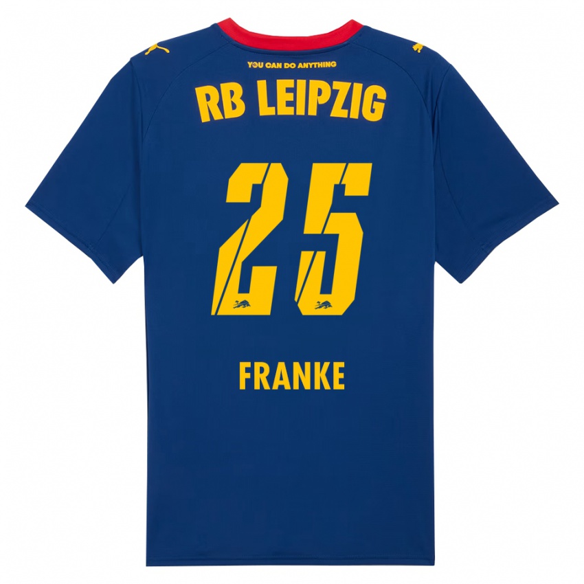 ילדים Lenny Franke #25 נייבי אדום הרחק ג'רזי 2025/26 חולצה קצרה