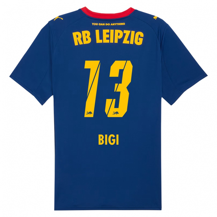 ילדים Samim Bigi #13 נייבי אדום הרחק ג'רזי 2025/26 חולצה קצרה