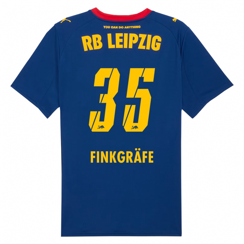 ילדים Max Finkgräfe #35 נייבי אדום הרחק ג'רזי 2025/26 חולצה קצרה