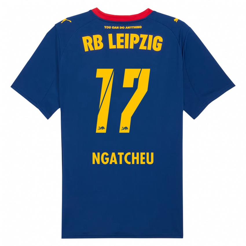 ילדים Yohan Ngatcheu #17 נייבי אדום הרחק ג'רזי 2025/26 חולצה קצרה