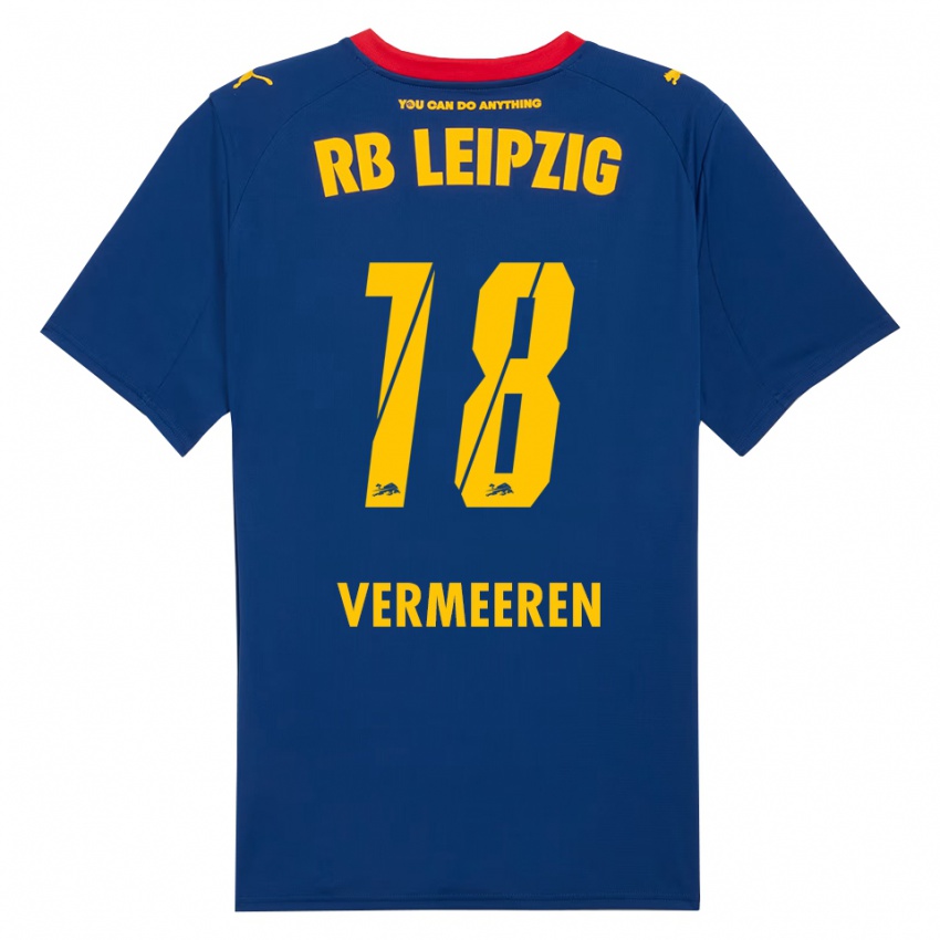 ילדים ארתור פרמירן #18 נייבי אדום הרחק ג'רזי 2025/26 חולצה קצרה