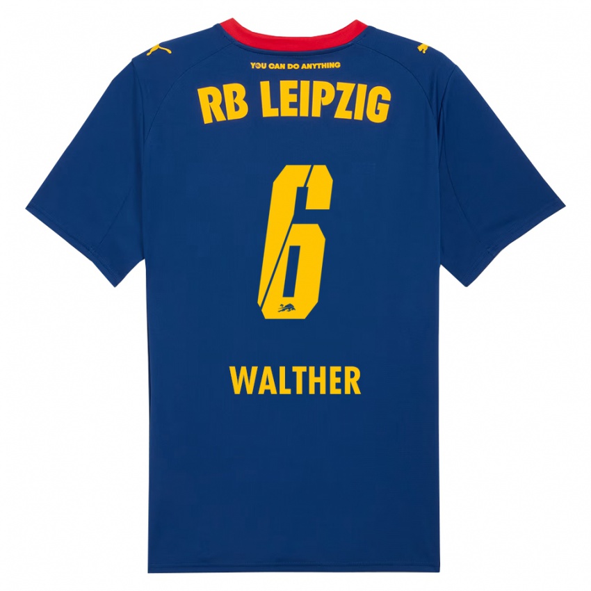 ילדים מיקה וולטר #6 נייבי אדום הרחק ג'רזי 2025/26 חולצה קצרה