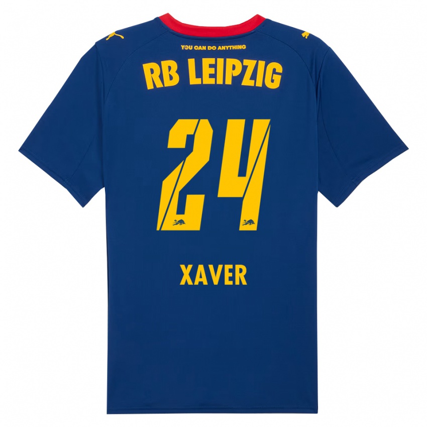 ילדים קסאבר שלאגר #24 נייבי אדום הרחק ג'רזי 2025/26 חולצה קצרה