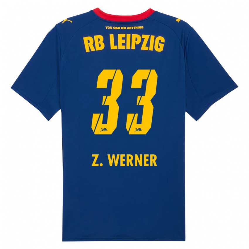 ילדים זואי וורנר #33 נייבי אדום הרחק ג'רזי 2025/26 חולצה קצרה