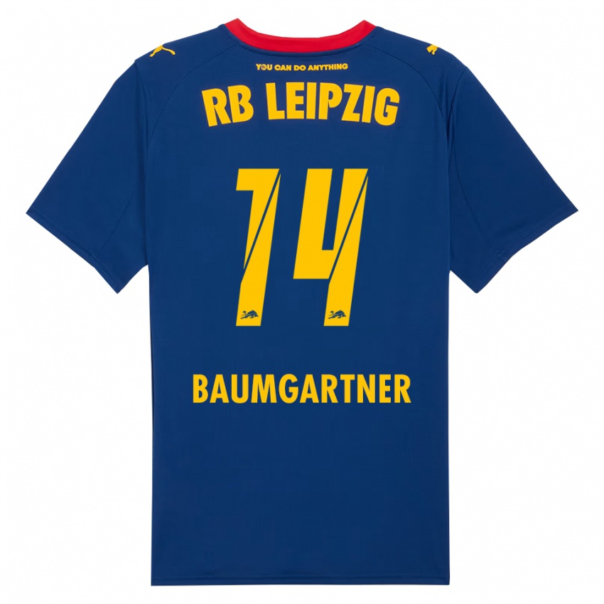 ילדים כריסטוף באומגרטנר #14 נייבי אדום הרחק ג'רזי 2025/26 חולצה קצרה