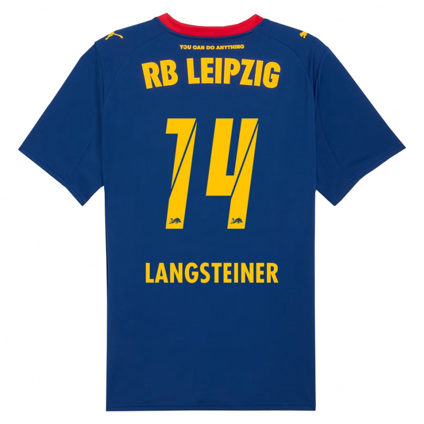 ילדים Toni Langsteiner #14 נייבי אדום הרחק ג'רזי 2025/26 חולצה קצרה