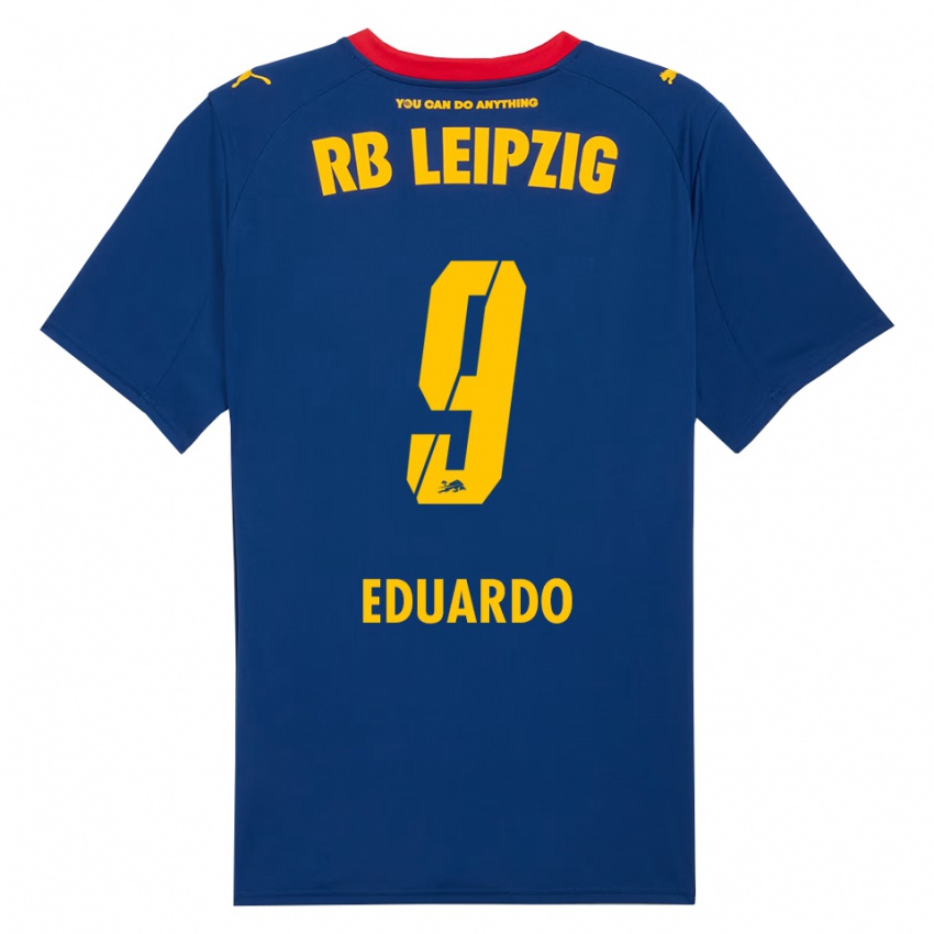 ילדים יאניק אדוארדו #9 נייבי אדום הרחק ג'רזי 2025/26 חולצה קצרה