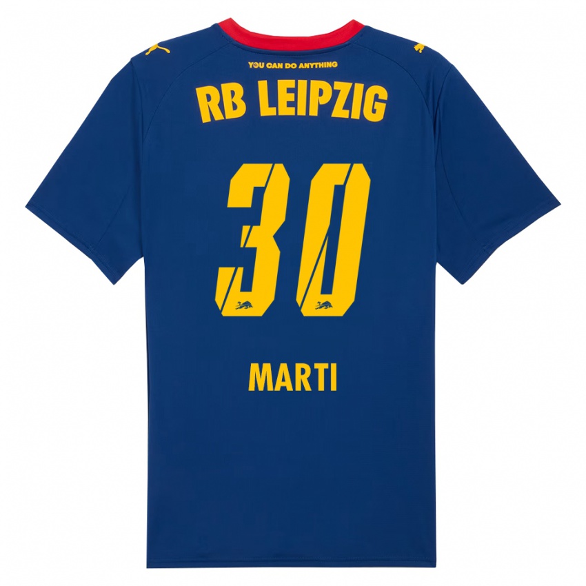 ילדים לארה מרטי #30 נייבי אדום הרחק ג'רזי 2025/26 חולצה קצרה