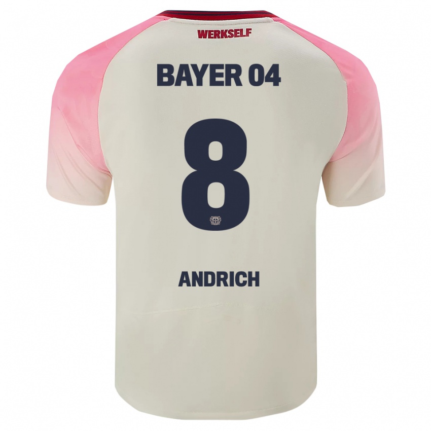 ילדים רוברט אנדריך #8 ורוד אוף וויט הרחק ג'רזי 2025/26 חולצה קצרה