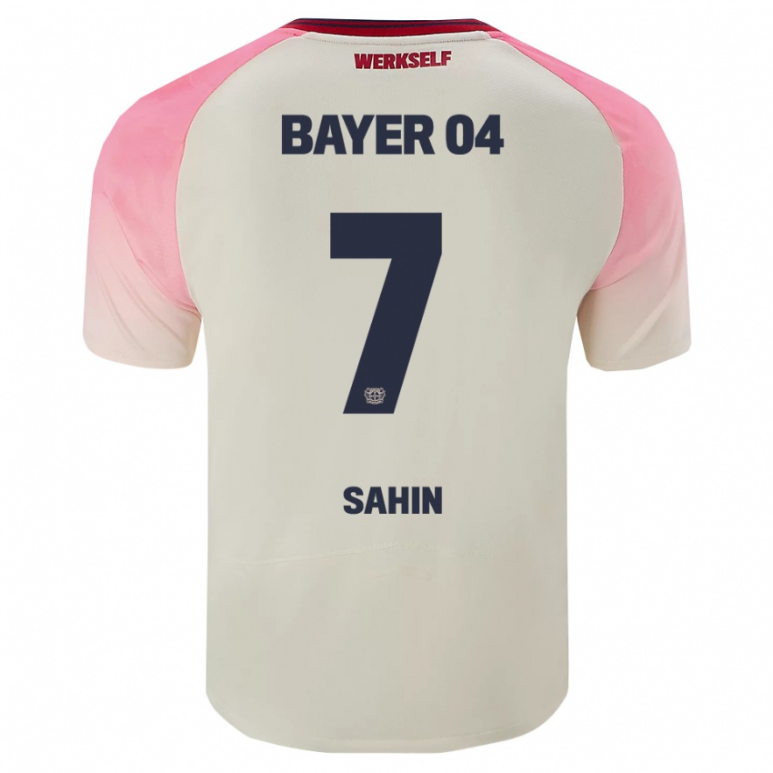 ילדים Batuhan Sahin #7 ורוד אוף וויט הרחק ג'רזי 2025/26 חולצה קצרה