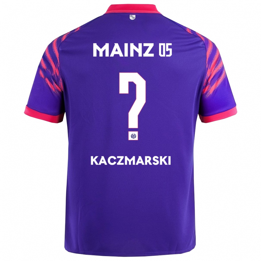 ילדים Piotr Kaczmarski #0 נייבי ורוד הרחק ג'רזי 2025/26 חולצה קצרה
