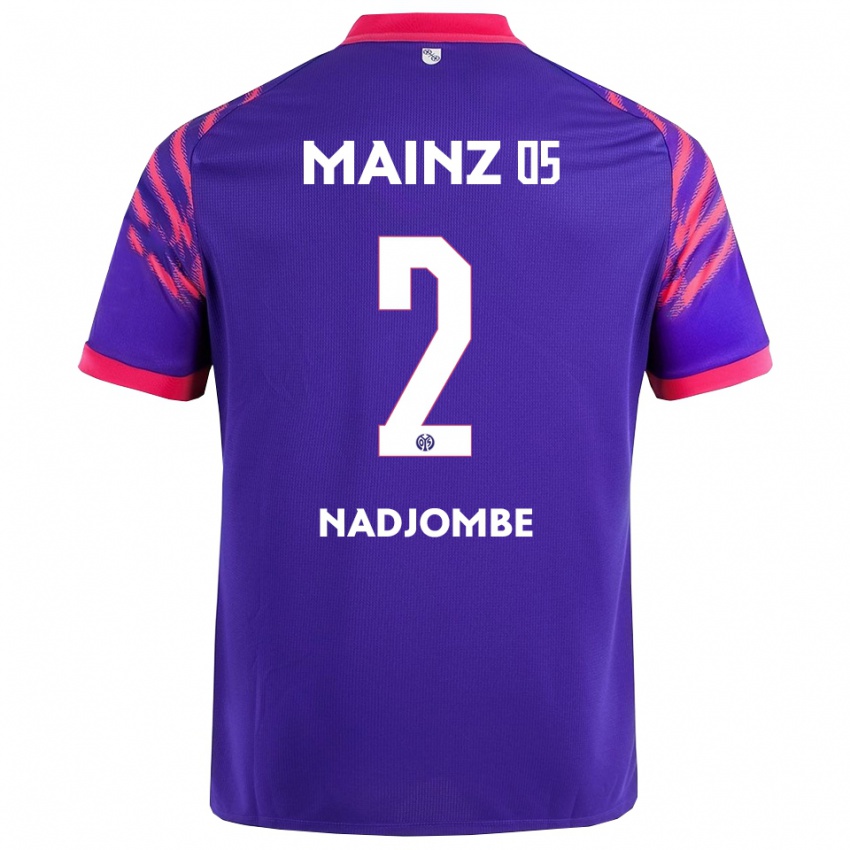 ילדים Jean-Marie Nadjombe #2 נייבי ורוד הרחק ג'רזי 2025/26 חולצה קצרה