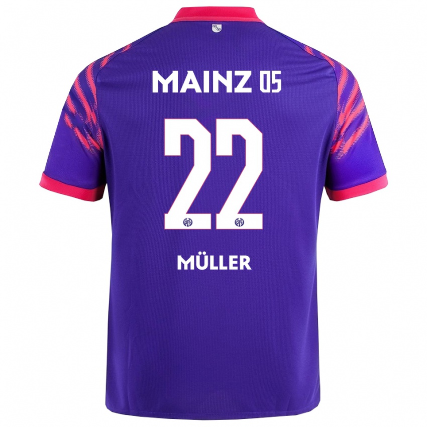 ילדים Tim Müller #22 נייבי ורוד הרחק ג'רזי 2025/26 חולצה קצרה