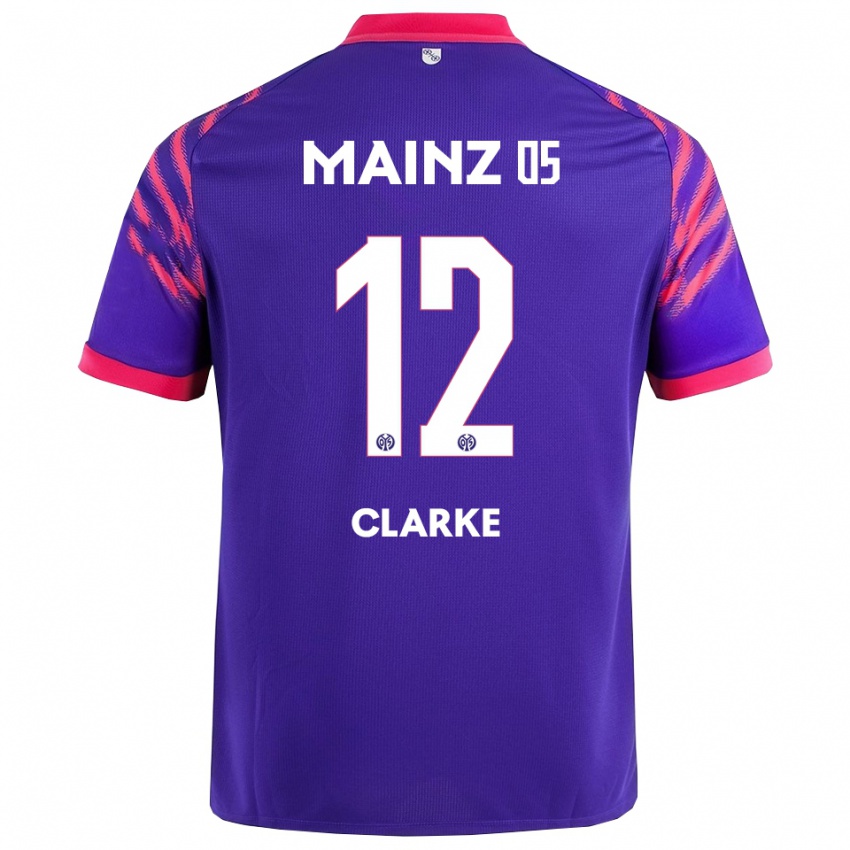 ילדים Sarah Clarke #12 נייבי ורוד הרחק ג'רזי 2025/26 חולצה קצרה