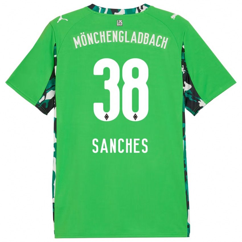 ילדים איבנדרו בורז'ס סאנצ'ס #38 ירוק שחור הרחק ג'רזי 2025/26 חולצה קצרה