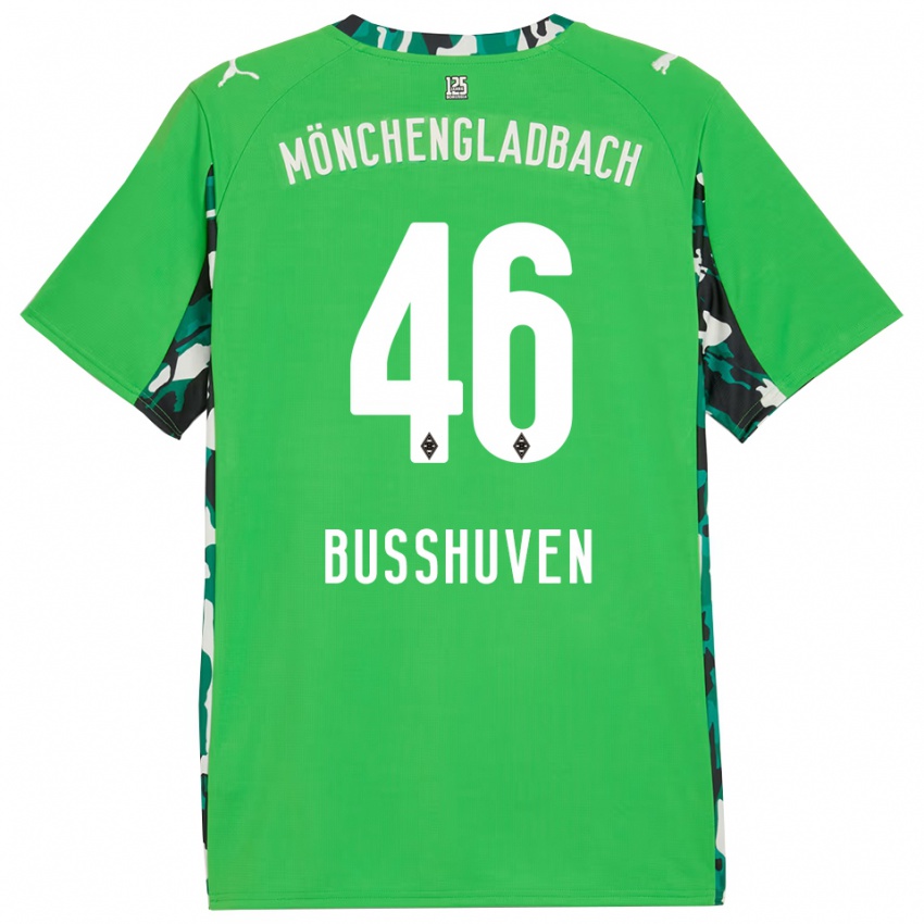 ילדים אלינה בושובן #46 ירוק שחור הרחק ג'רזי 2025/26 חולצה קצרה