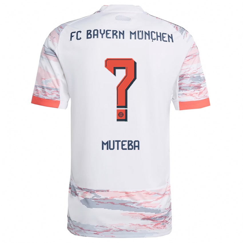 ילדים Elias Muteba #0 לבן אפור הרחק ג'רזי 2025/26 חולצה קצרה