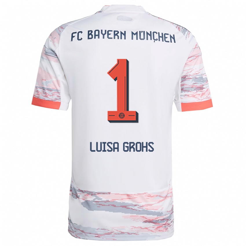 ילדים מריה לואיזה גרוס #1 לבן אפור הרחק ג'רזי 2025/26 חולצה קצרה