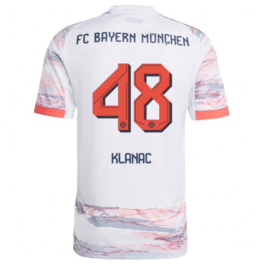 ילדים לאון קלנץ #48 לבן אפור הרחק ג'רזי 2025/26 חולצה קצרה