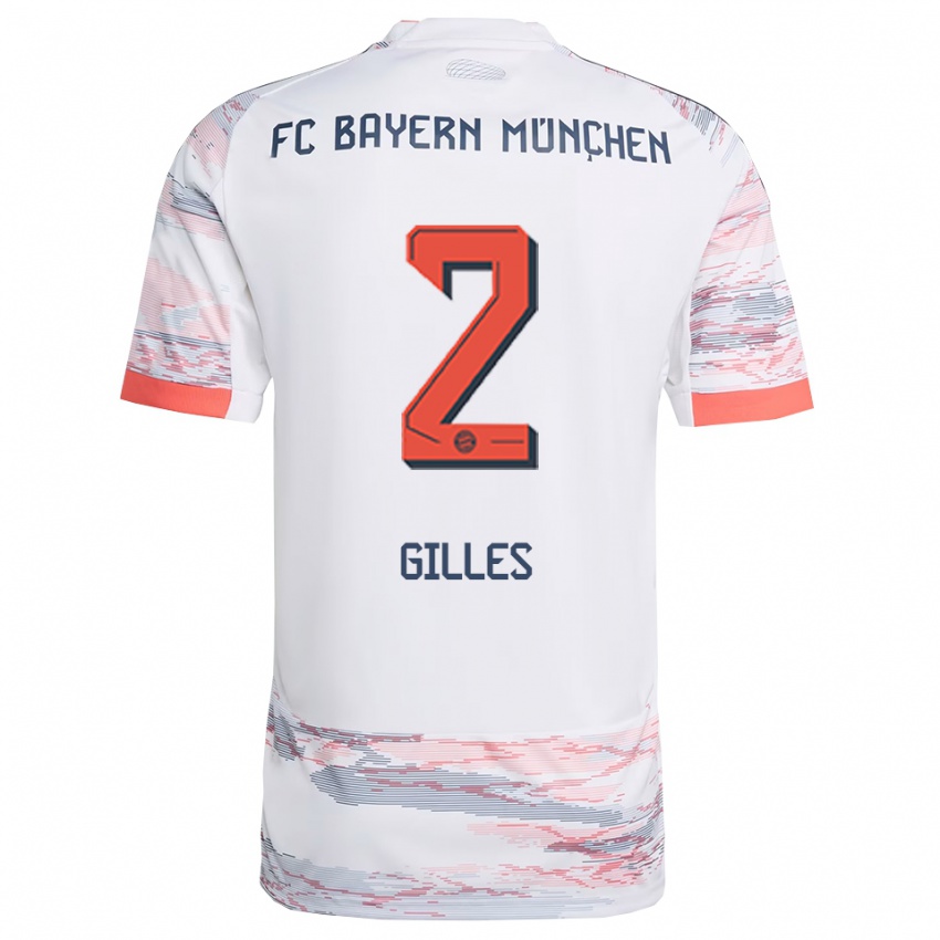 ילדים ונסה ז׳יל #2 לבן אפור הרחק ג'רזי 2025/26 חולצה קצרה