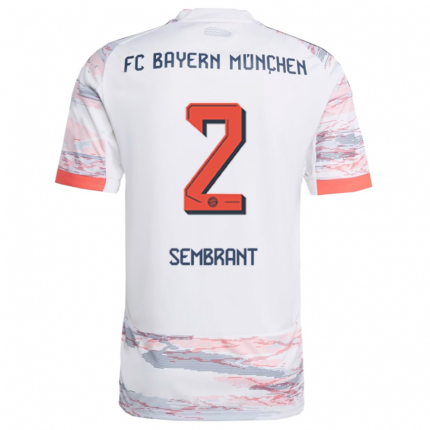 ילדים לינדה סמבראנט #2 לבן אפור הרחק ג'רזי 2025/26 חולצה קצרה