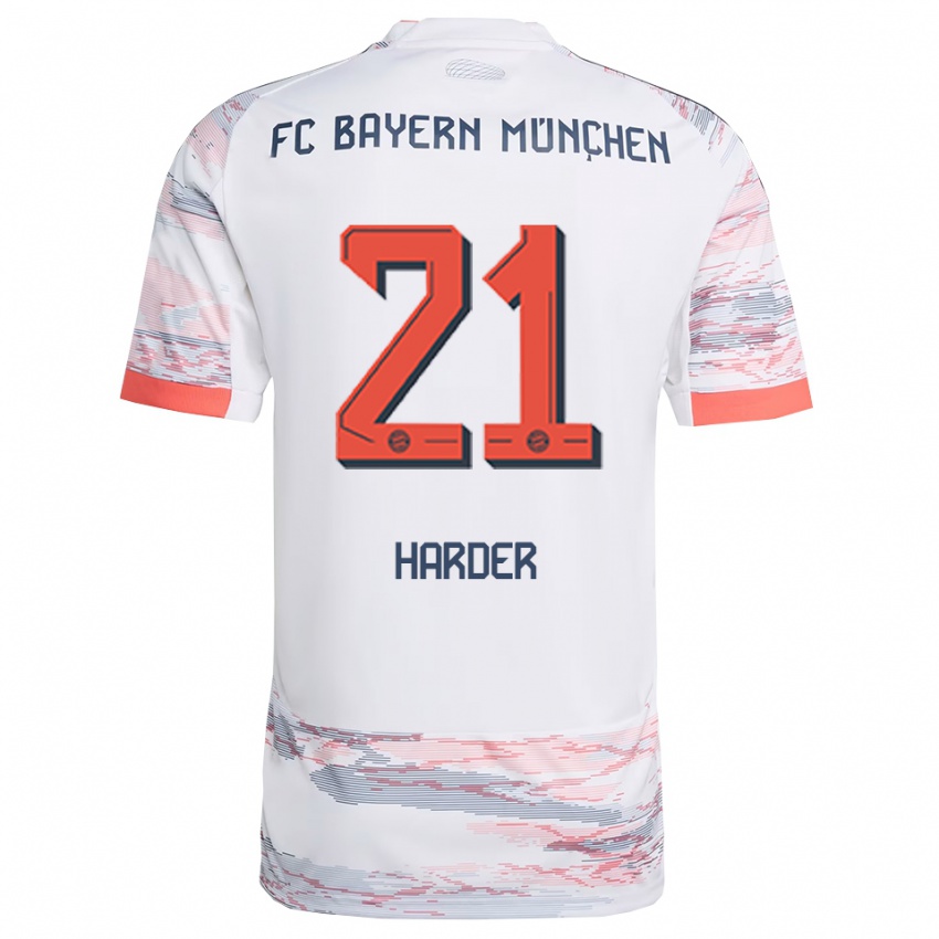 ילדים פרניל הארדר #21 לבן אפור הרחק ג'רזי 2025/26 חולצה קצרה