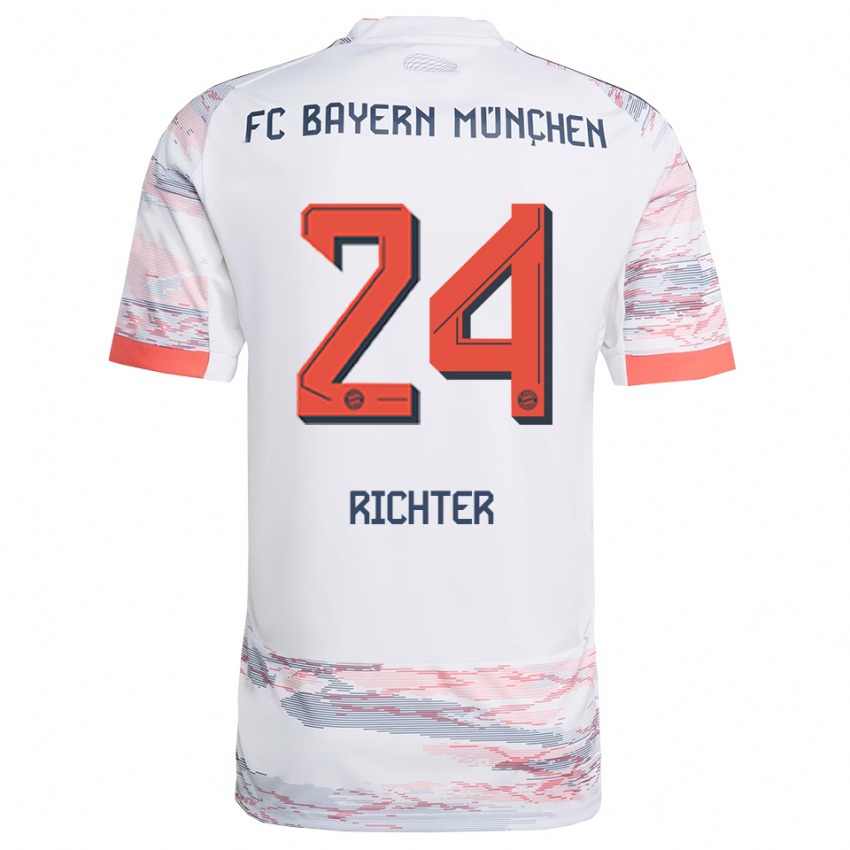 ילדים לואי ריכטר #24 לבן אפור הרחק ג'רזי 2025/26 חולצה קצרה