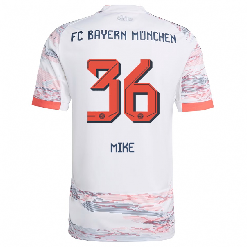 ילדים Wisdom Mike #36 לבן אפור הרחק ג'רזי 2025/26 חולצה קצרה