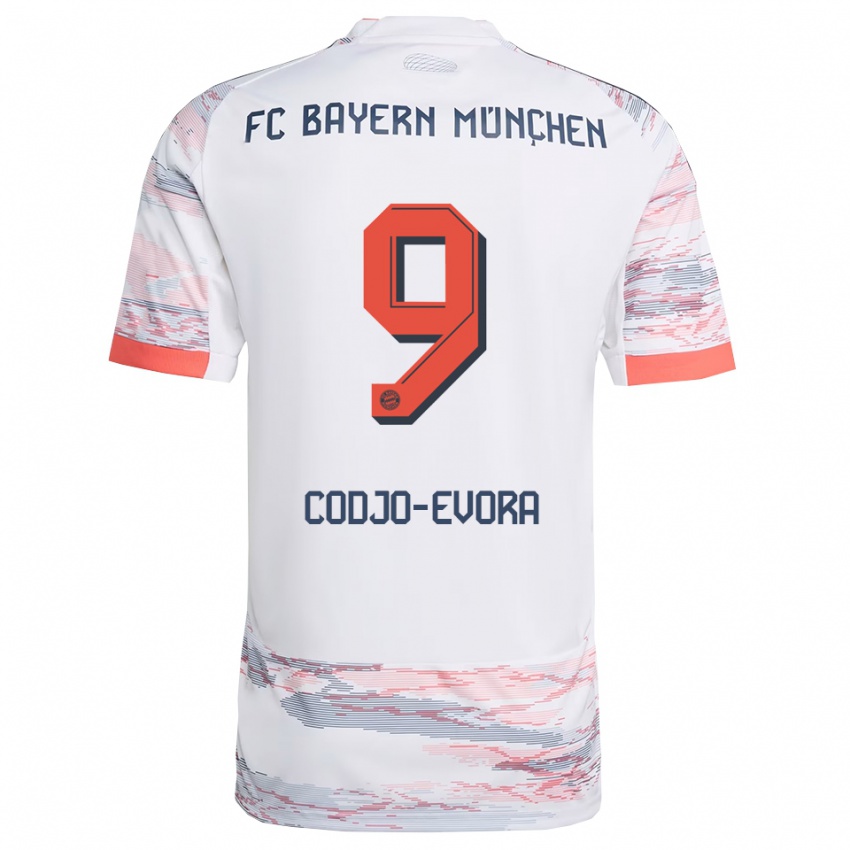 ילדים Noah Codjo-Evora #9 לבן אפור הרחק ג'רזי 2025/26 חולצה קצרה