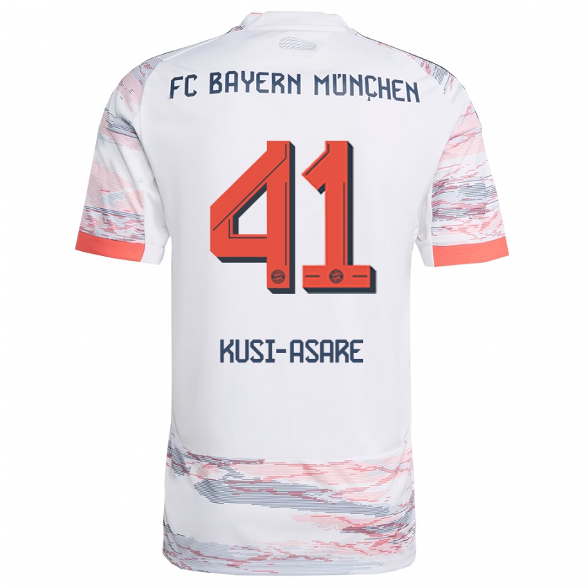 ילדים ג׳ונה קוסי-אסארה #41 לבן אפור הרחק ג'רזי 2025/26 חולצה קצרה