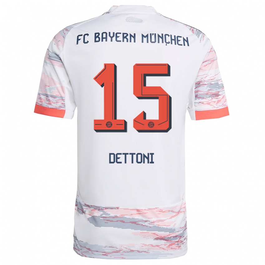 ילדים גרייסון דטוני #15 לבן אפור הרחק ג'רזי 2025/26 חולצה קצרה