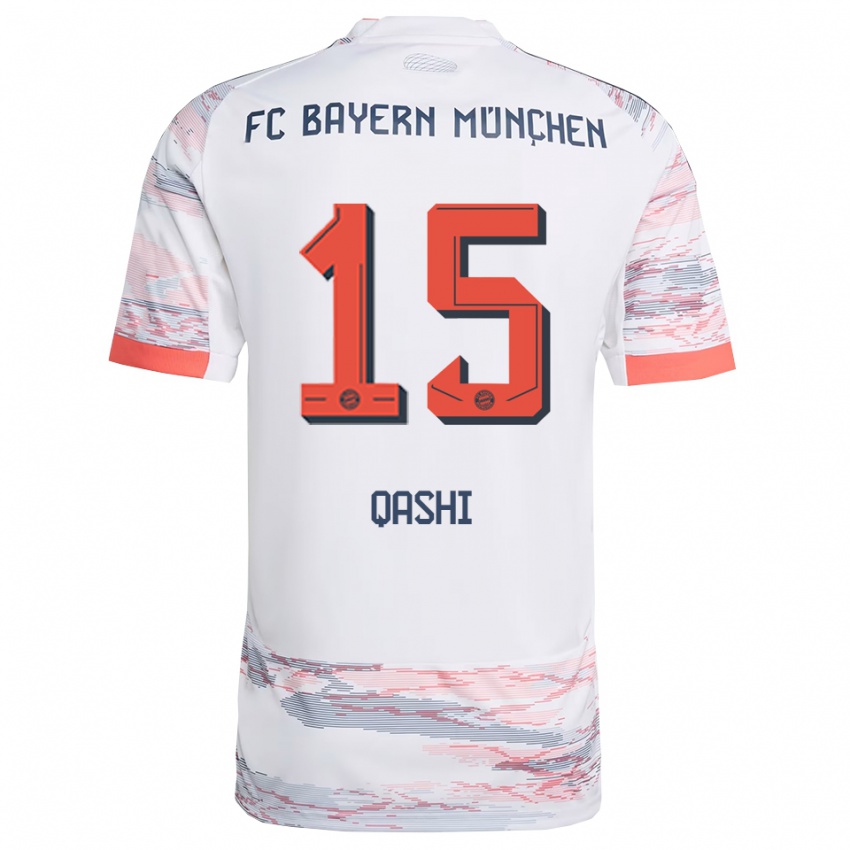 ילדים יוסף קאשי #15 לבן אפור הרחק ג'רזי 2025/26 חולצה קצרה