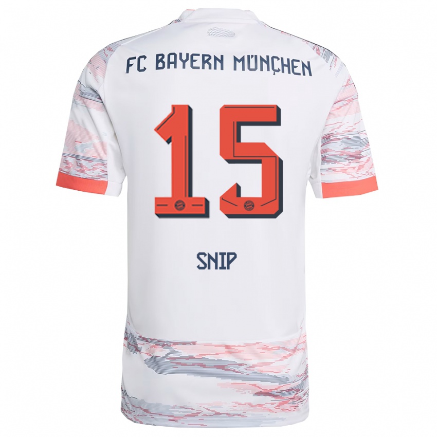 ילדים Roy Snip #15 לבן אפור הרחק ג'רזי 2025/26 חולצה קצרה