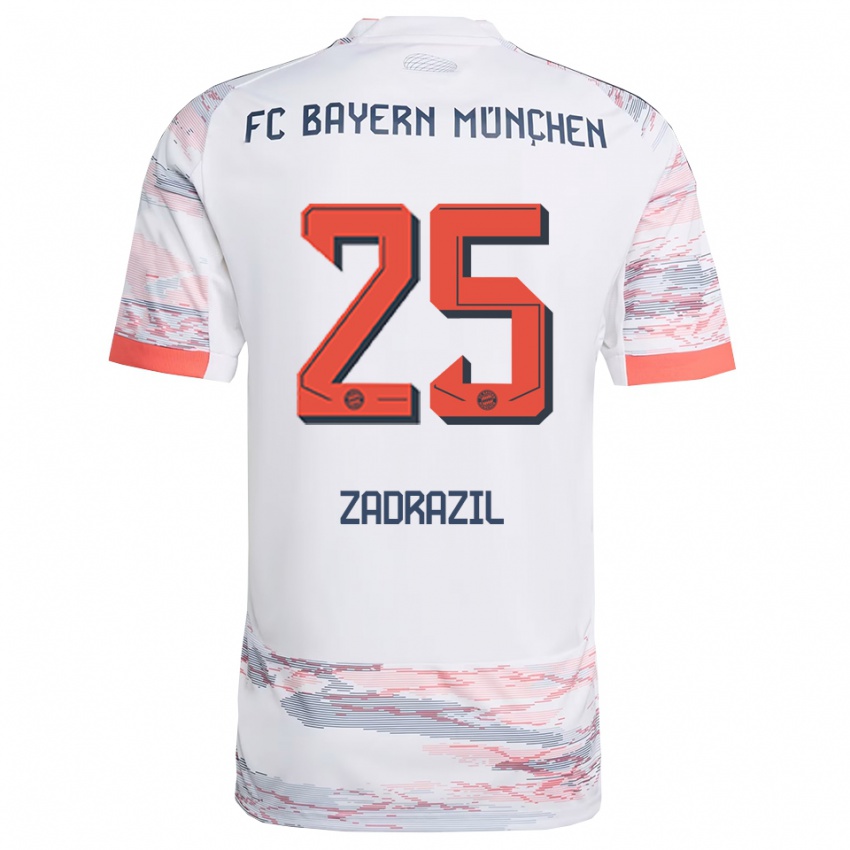 ילדים שרה זדרזיל #25 לבן אפור הרחק ג'רזי 2025/26 חולצה קצרה