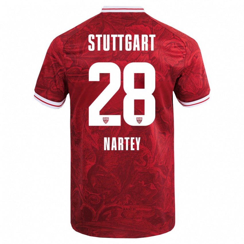 ילדים ניקולס נארטי #28 אדום שחור הרחק ג'רזי 2025/26 חולצה קצרה