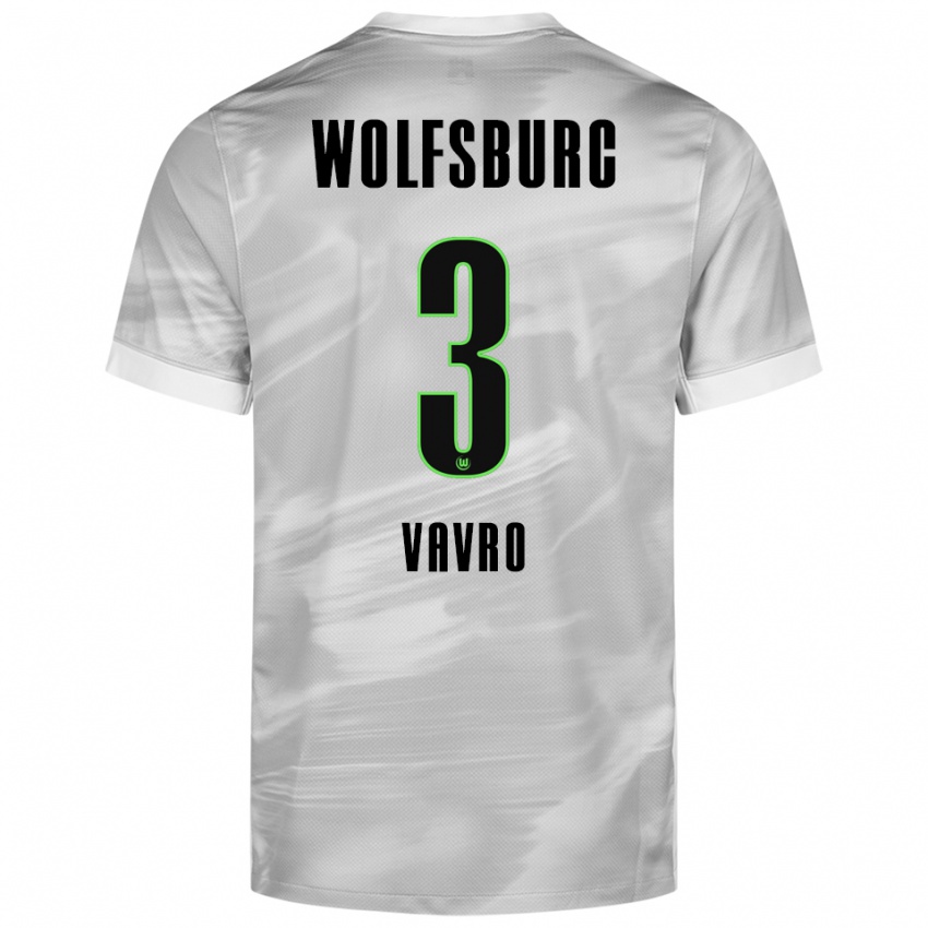 ילדים דניס ואברו #3 אפור לבן הרחק ג'רזי 2025/26 חולצה קצרה