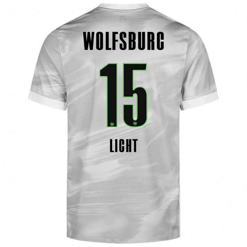 ילדים Philipp Licht #15 אפור לבן הרחק ג'רזי 2025/26 חולצה קצרה