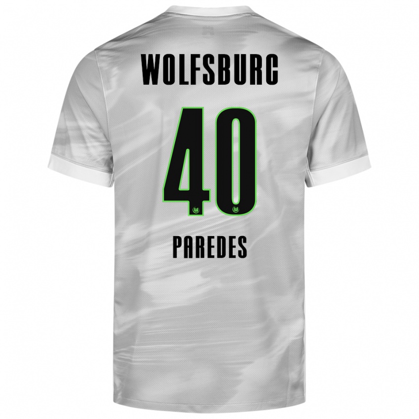 ילדים קווין פארדס #40 אפור לבן הרחק ג'רזי 2025/26 חולצה קצרה